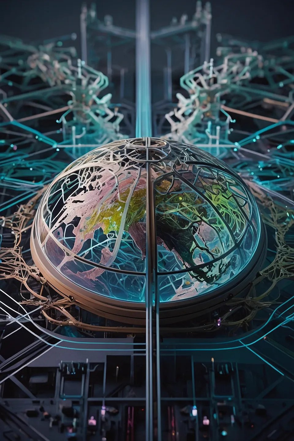 Abstract visualization of a blockchain