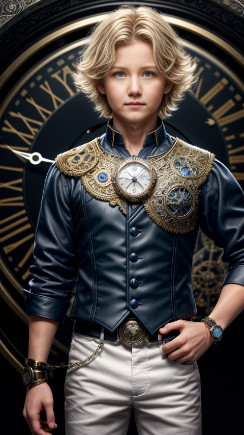 AI generated image of a child exploring a futuristic world